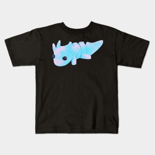 Light blue axolotl with a touch of pink Kids T-Shirt